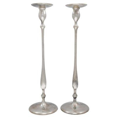 Pair Shreve & Co. Art Deco Sterling Candlesticks
