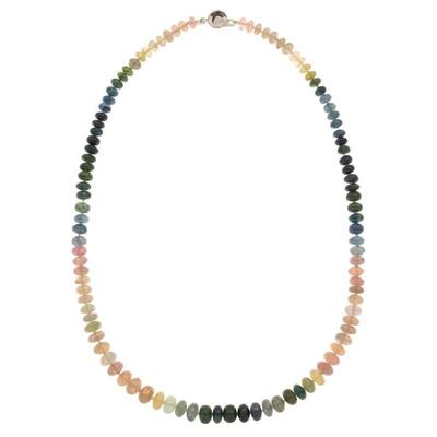 Graduated Sapphire Bead Necklace