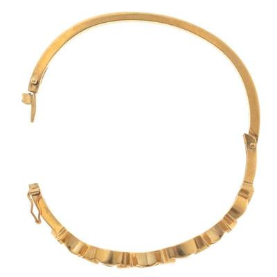 Diamond, 14k Yellow Gold Bangle Bracelet
