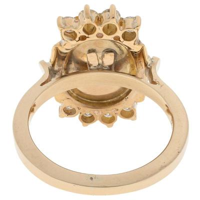 Opal, Diamond, 14k Yellow Gold Ring