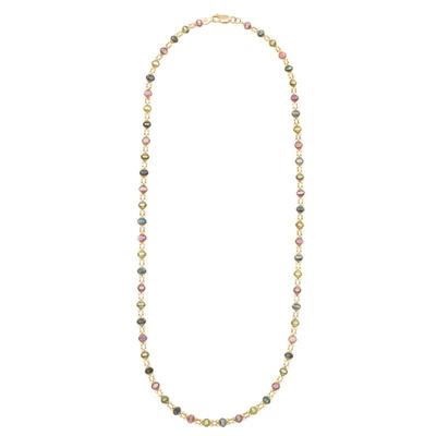Multi-Stone, 18k Yellow Gold Necklace