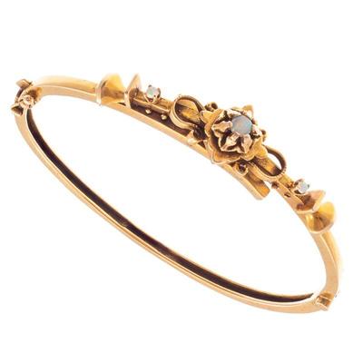 Victorian Opal, 14k Yellow Gold Bracelet