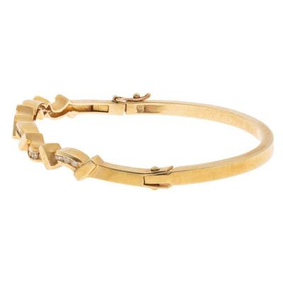 Diamond, 14k Yellow Gold Bangle Bracelet