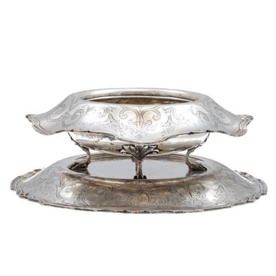 Shreve and Co. Sterling Renaissance Revival Center Bowl and Tray