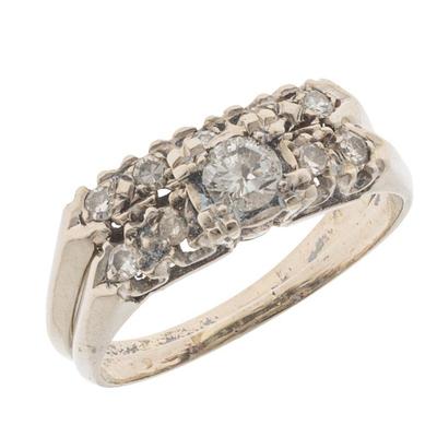 Diamond, 14k White Gold Wedding Set