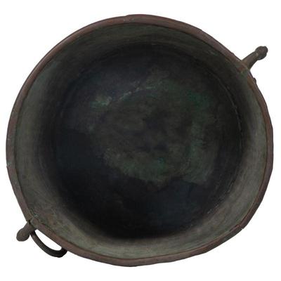 A Victorian Hammered Copper Kitchen Firewood Bucket