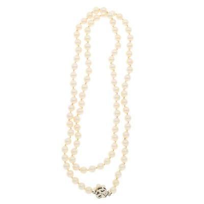 Cultured Pearl, 14k White Gold Necklace