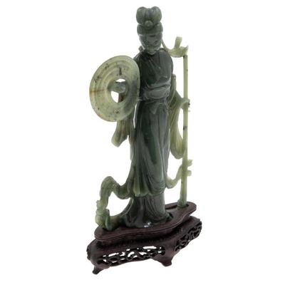 Chinese Hardstone Figure of a Beauty