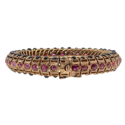 Ruby, Sapphire, Vermeil Bangle Bracelet