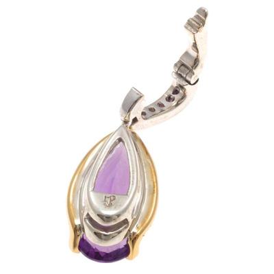 Amethyst, Diamond, Pink Sapphire, 18k Pendant, Mark Patterson