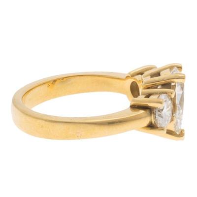 Diamond, 18k Yellow Gold Ring
