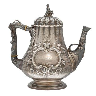 American Coin Silver Tea and Coffee Set, Pennell Family, New England