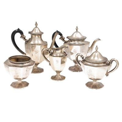 Shreve & Co. Neoclassical Sterling Tea and Coffee Set