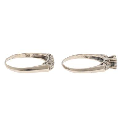 Diamond, 14k White Gold Wedding Set