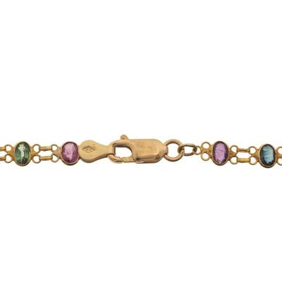 Multi-Stone, 18k Yellow Gold Necklace