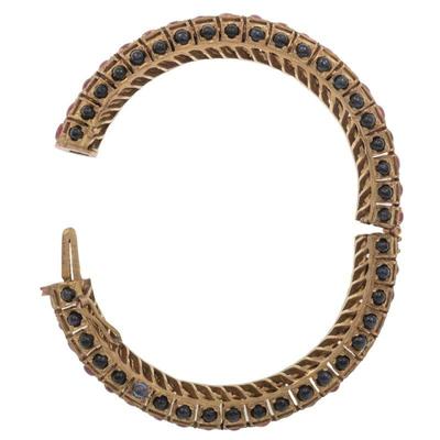 Ruby, Sapphire, Vermeil Bangle Bracelet