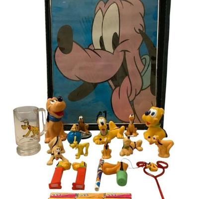 LUGR707 Disney Pluto Framed Picture, Figurines & More	There is a wide selection of Pluto items- figurines, drinking glass, pet...