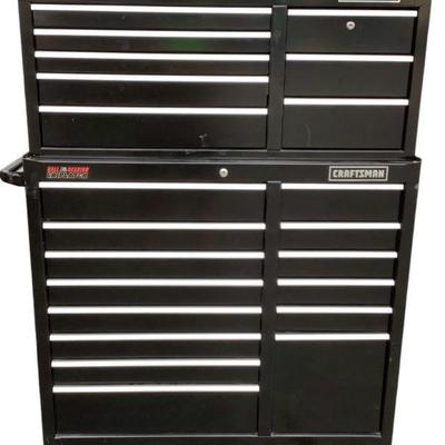 TEWA216 Craftsman Ball Bearing Griplatch Tool Chest	This is a 2-piece tool chest. Comes with 2 keys, one to lock the top and 1 to lock...