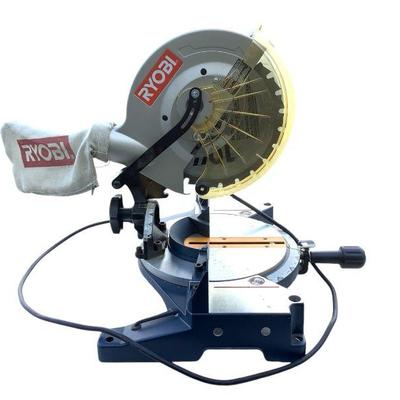 TEWA213 Ryobi 10” Miter Saw	Uses 10" blades. Has safety guard and cleanup bag. Model # TS1342L. 
