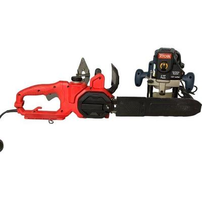 ROMO239 Craftsman Saw/ Ryobi Plunge Router	Corded Craftsman Saw with a a 14" blade. Comes with a blade guard. Model# CMECS614, 
