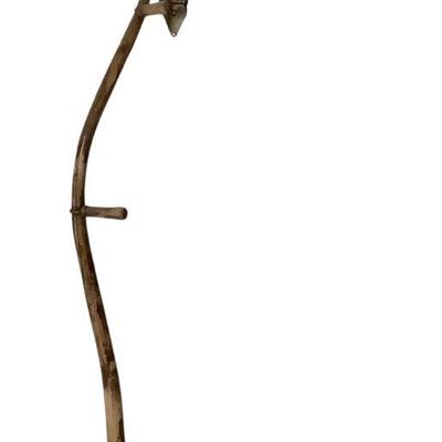 VONB238 Antique Scythe	Antique hay scythe. Stands about little over 5ft, sling blade is about 29" and is rusty. Has a couple handles...