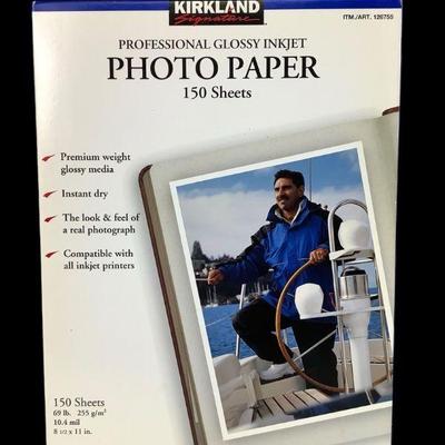 LUGR201 New Kirkland Signature Professional Glossy Inkjet Photo Paper	Never been open Kirkland Signature Photo Paper, comes with 150...