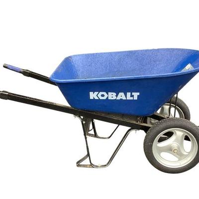 BRDA610 Kobalt Heavy Duty Wheelbarrow	(H28.7xw59xD27.5) the wheel barrow has 7 cu ft space.
