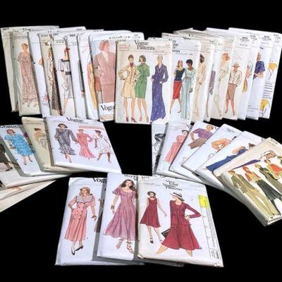 LUGR706 Vintage Vogue Pattern Assortment	Collection of 33 patterns from the 70's and 80's. Includes patterns for clothing,...
