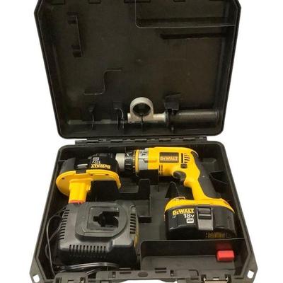 TEWA222 DeWalt Cordless Drill	Cordless drill with 2 XRP 18v batteries. Was tested and works. One of the batteries needs to be charged.
