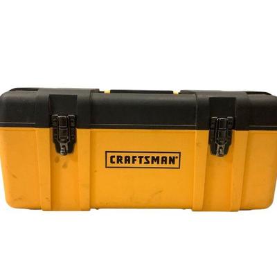 TEWA221 Craftsman Tool Box With Tools	Craftsman tool box with a removable tray. Comes with a few hammers and other tools.
