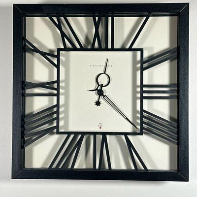 STERLING & NOBLE WALL CLOCK | Modern design with Roman numerals. - h. 15 x w. 15 x d. 4 in

