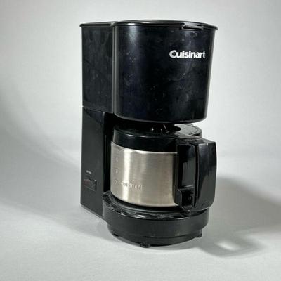 CUISINART 4 CUP COFFEE MACHINE | Cuisinart 4-cup electric coffee maker. - h. 19 x w. 5 x l. 8 in

