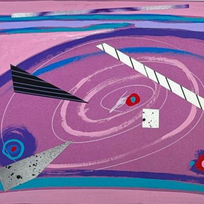 MIXED MEDIA ABSTRACT COLLAGE | 16 x 20 in., subject. Ed. 1/1. Signed and numbered in lower margin - h. 27 x w. 30.5 in (frame)

