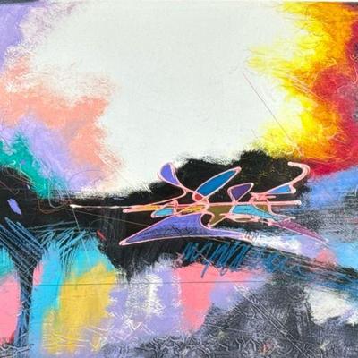 OLUSEYI SONNY SHOLOLA (Arizona/Nigeria, 20th/21st Century) | No Entrance #25. 25 x 36.5 in. Ed. 1/1. Signed titled and numbered lower...
