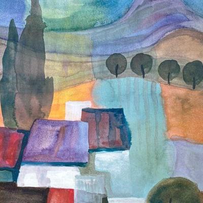 KURT FREUNDLINGER (Austrian, 1930-2023) LITHOGRAPH | Sunshine Country IV. Lithograph on paper. No apparent signature. With artselect.com...
