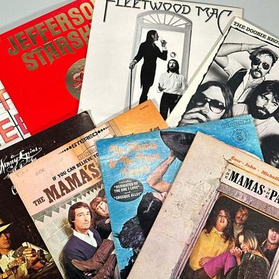 (8pc) CLASSIC ROCK VINYL RECORDS | Vinyl Record Albums including: Wings At The Speed of Sound (SW-11525) Jefferson Starship "Red...