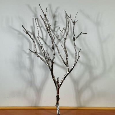 DECORATIVE METAL TREE | Artistic decorative metal branch accent, perfect to put in a vase or other vessel. - h. 30 x w. 17 x d. 8 in

