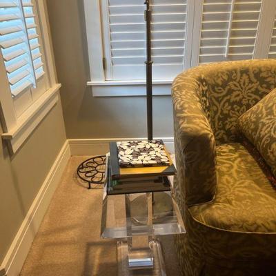glass side table