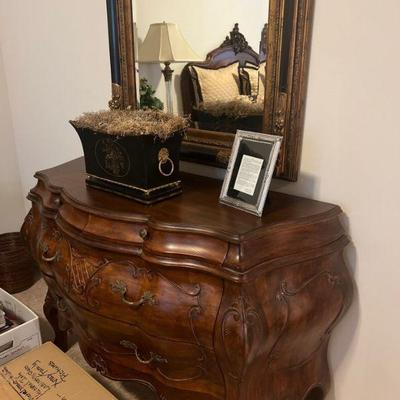 entry table, side table, mirror