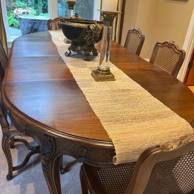 large dining table with chairs