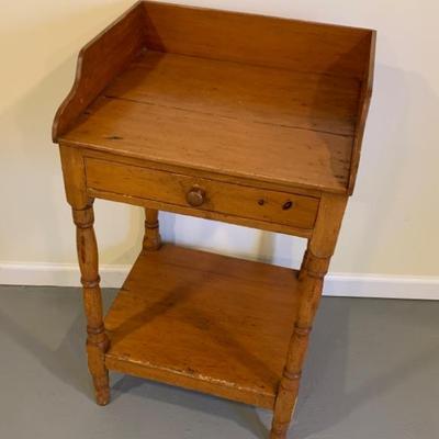 Antique pine one drawer wash stand