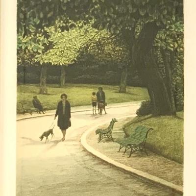 Harold Altman lithograph- Central Park
