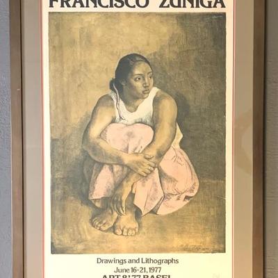 Zuniga poster signed by the artist, 1977