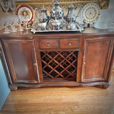 Buffet with wine rack