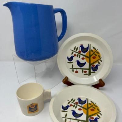 Arabia Pitcher and unbreakable dishes