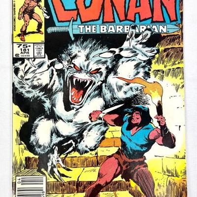 #43 • 1986 Marvel Comic Book #181 Conan The Barbarian 