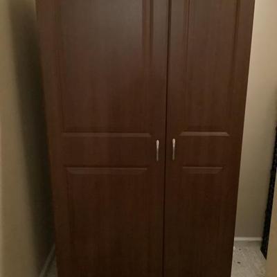 $80 storage cabinet/armoire, 2 door, 2 drawer 70”H 39”L 20” depth