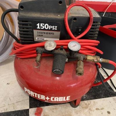 SOLD-$68 Porter Cable 150psi compressor 