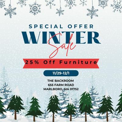 Sale Photo Thumbnail #1: Winter Sale 25% OFF
All Furniture 