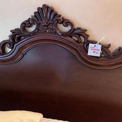Traditional King wood Headboard